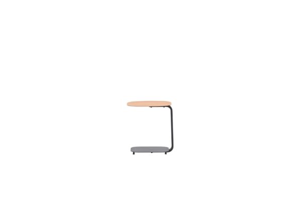 Lucca laptop tafel - 45x30xH51cm - carbon black -   light teaklook - Afbeelding 2