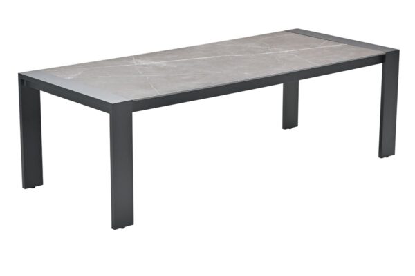 Garden Impressions Austin Tisch - 240x100 cm - carbon black - Centostone sicilian grey