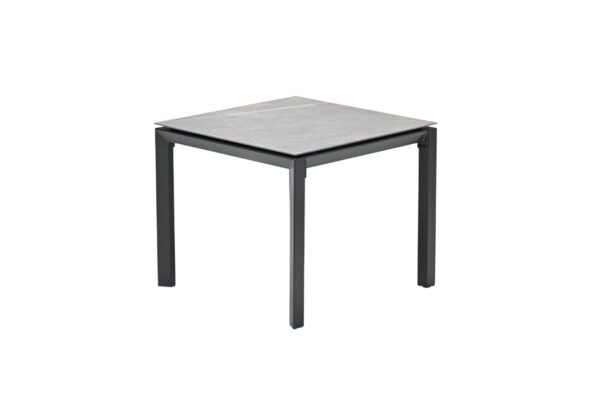 Garden Impressions Domingo Tisch - 90x90 cm - carbon black - Centostone sicilian grey