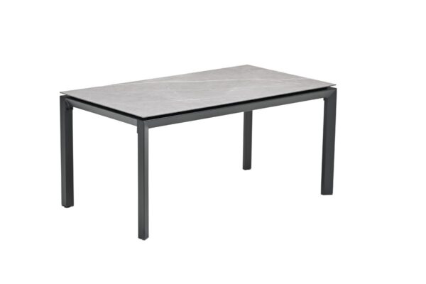 Garden Impressions Domingo Tisch  - 160x90 cm - carbon black - Centostone sicilian grey