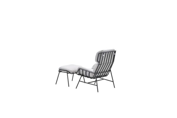 Livorno relax fauteuil inclusief voetenbank -  carbon black - valley sand - Afbeelding 2
