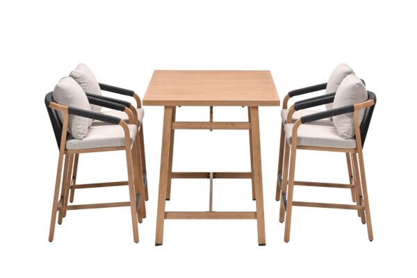 Monti barset - 5-delig- light teaklook - rope lava zwart - gobi sand - Afbeelding 2