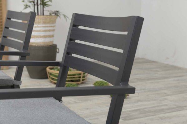 Oklahoma dining fauteuil - carbon black - mid grey - Afbeelding 2