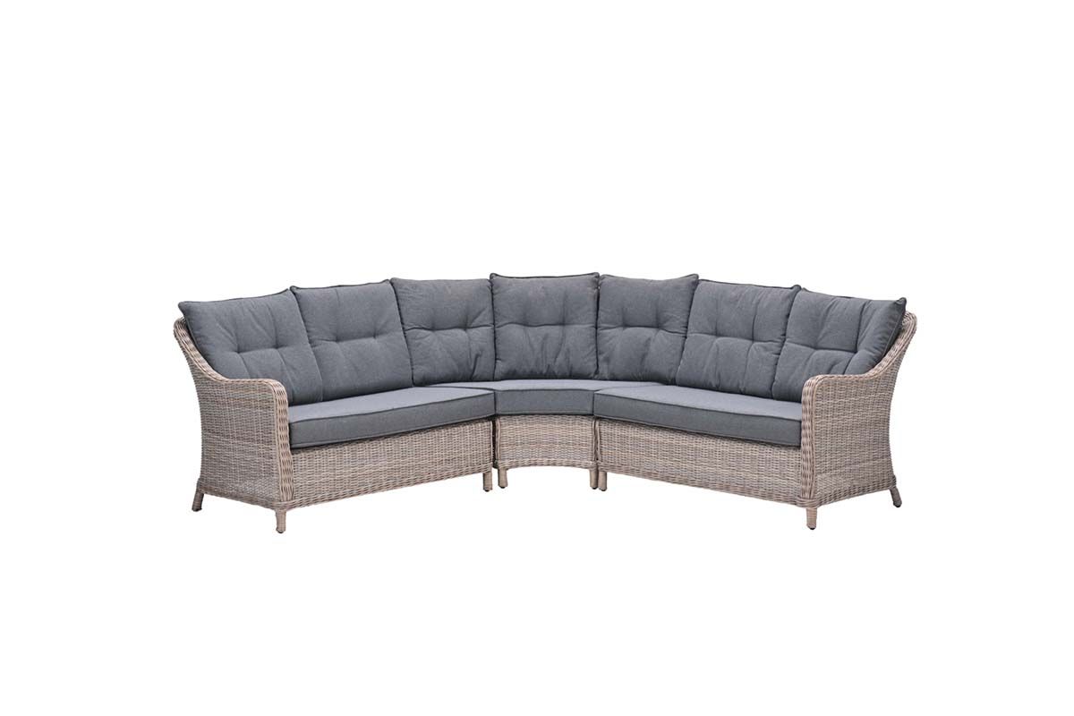 Milwaukee lounge-dining hoekset - 3-delig - vintage willow - mystic grey