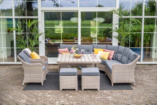 Milwaukee lounge-dining hoekset XL - vintage willow - mystic grey - Afbeelding 2