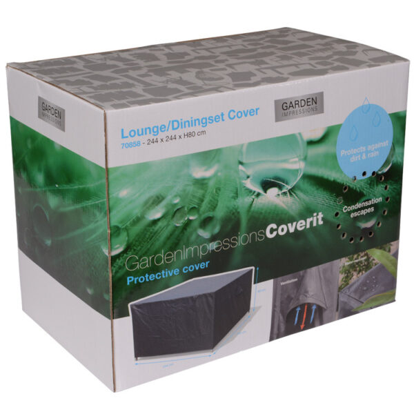 Coverit lounge-diningset hoes - 244x244xH80 cm - Afbeelding 2
