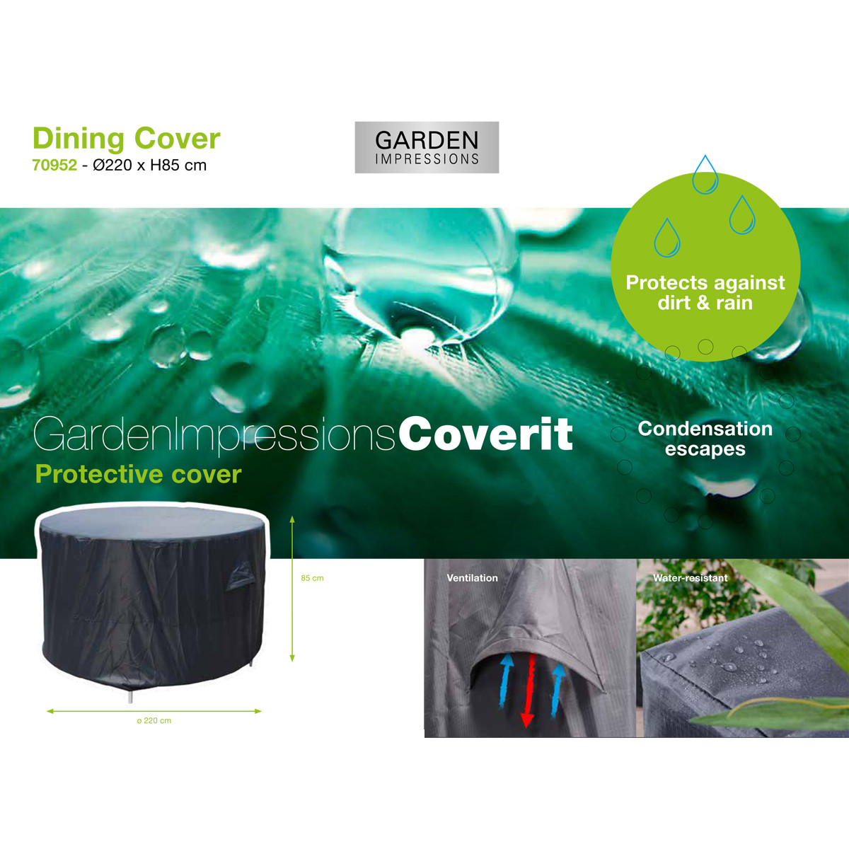 Coverit tuinset hoes - Ø220xH85 cm