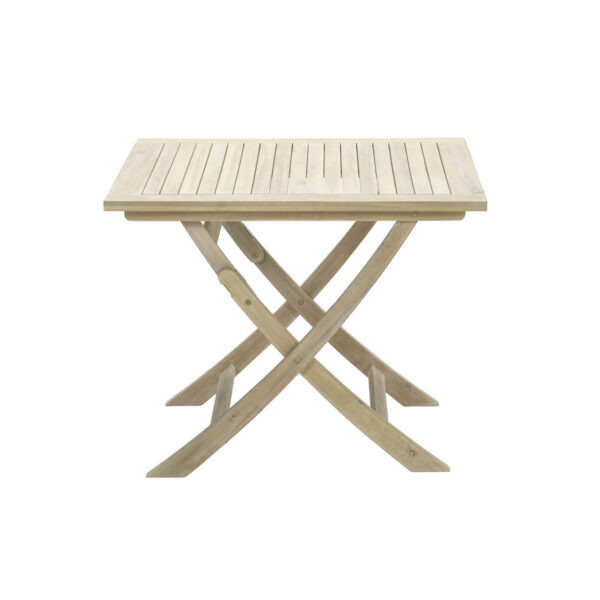 Kent opvouwbare tafel - 90x90 cm - acacia white wash - Afbeelding 2
