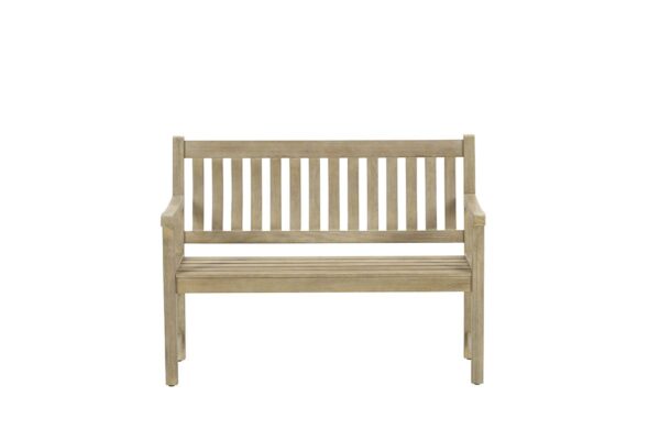 Vondel parkbench - eucalyptushout met white wash - L120 cm - Afbeelding 2