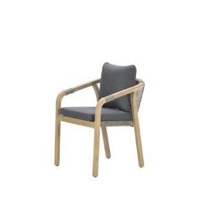Garden Impressions Santos Dining Stuhl -  acacia white wash - rope dark grey - mystic grey