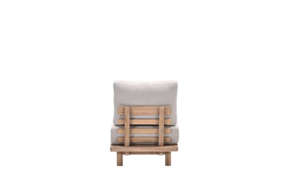 Ponti lounge fauteuil - acaciahout met white wash -  grey sand - Afbeelding 2