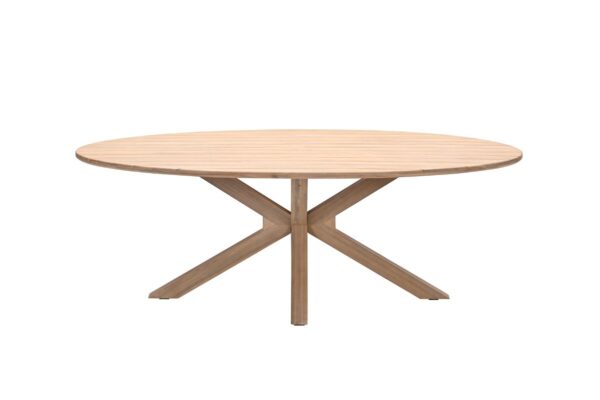 Urania tafel ovaal - 220x115 cm - acaciahout met white wash Urania tafel ovaal - 220x115 cm - acaciahout met white wash - Afbeelding 2