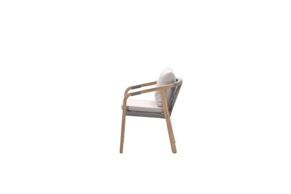 Santos dining fauteuil - acaciahout met white wash - rope taupe - grey sand - Afbeelding 2
