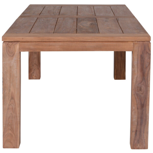 Garden Impressions Mexico tafel 240x100xH76 - natural teak/ poten 12x12 - Afbeelding 2