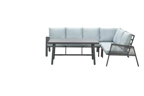 Garden Impressions Andrea Loungedining set 4-delig rechts - rope - carbon black/ mint grey - Afbeelding 2