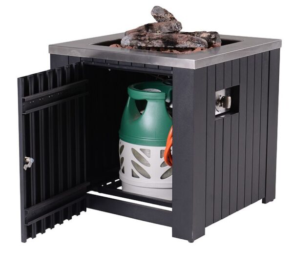 Garden Impressions Cozy Living sfeerhaard Faro - carbon black alu/ 60x60/ DE - Afbeelding 2