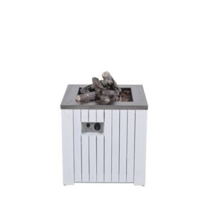 Cozy Living sfeerhaard Faro mat wit alu/ 60x60/ DE