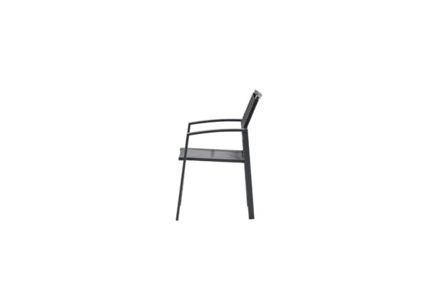 Cosmo dining fauteuil - rope donkergrijs - gevuld textileen Cosmo dining fauteuil - rope donkergrijs - gevuld textileen - Afbeelding 2
