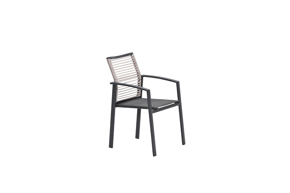 Cosmo dining fauteuil - rope natural - gevuld textileen Cosmo dining fauteuil - rope natural - gevuld textileen