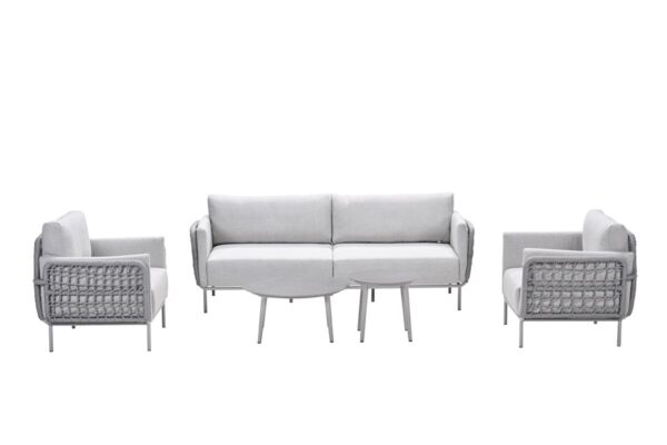 Cavallo loungeset - 5-delig - taupe - sand - valley sand - Centostone Sicilian grey - Afbeelding 2