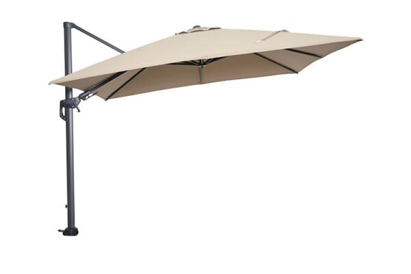 Hawaii parasol - 300x300 cm - carbon black - taupe - Afbeelding 2