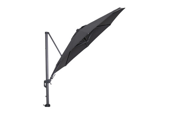 Hawaii parasol - Ø350 cm - carbon black - licht grijs - Afbeelding 2