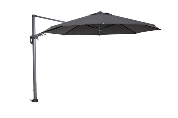 Garden Impressions Hawaii Sonnenschirm - Ø350 cm - carbon black - Hellgrau