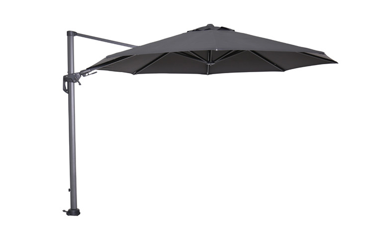 Hawaii parasol - Ø350 cm - carbon black - licht grijs