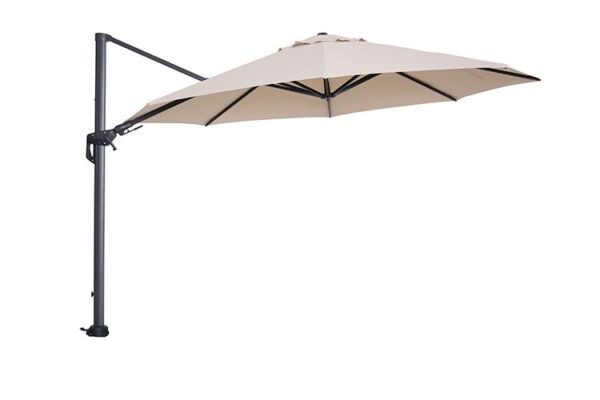 Garden Impressions Hawaii parasol - Ø350 cm - carbon black - ecru - Afbeelding 2