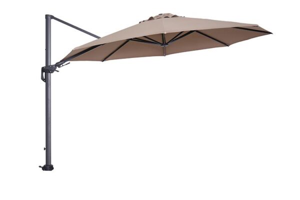 Hawaii parasol - Ø350 cm - carbon black - taupe - Afbeelding 2