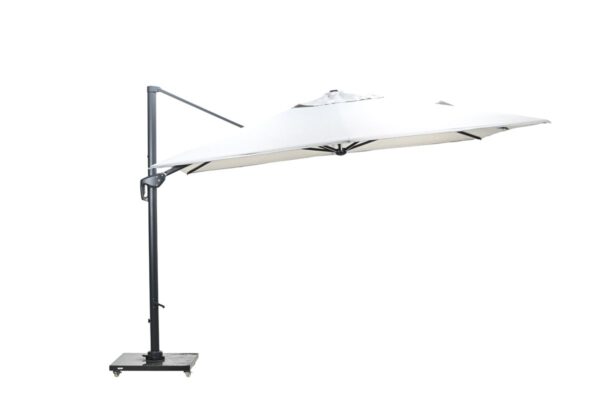 Hawaii Big Pole telescopische parasol - 350x350 cm - carbon black - royal zand - Afbeelding 2