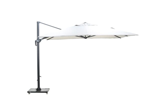 Garden Impressions Hawaii Big Pole Sonnenschirm - 350x350 cm - teleskopisch - carbon black - Royal sand