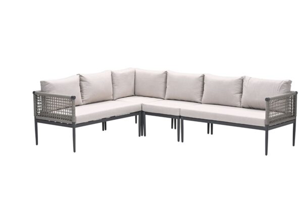 Teramon Eckset - 4-teilig - carbon black -  rope taupe - desert sand