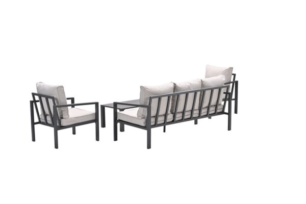 Springs loungeset - 4-delig - carbon black - desert sand Springs loungeset - 4-delig - carbon black - desert sand - Afbeelding 2