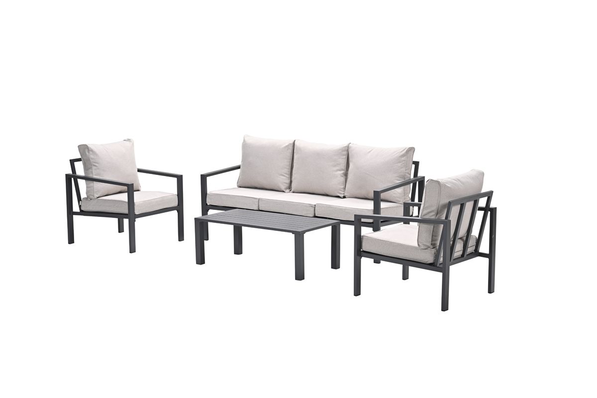 Springs loungeset - 4-delig - carbon black - desert sand Springs loungeset - 4-delig - carbon black - desert sand