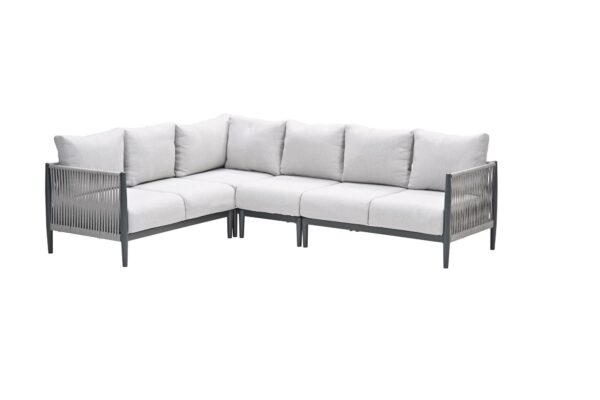 Diamo Eckset - 4-teilig - carbon black - rope grey sand - valley sand