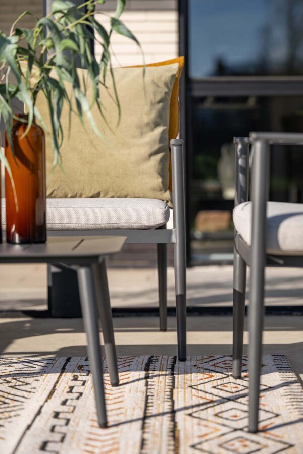Morella loungeset - 4-delig - carbon black - valley sand Morella loungeset - 4-delig - carbon black - valley sand - Afbeelding 2