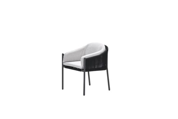 Palma Dining Stuhl - carbon black -  rope schwarz - valley sand