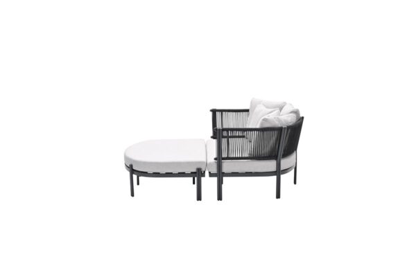 San Remo divanbed - carbon black - rope lava zwart - valley sand - Afbeelding 2