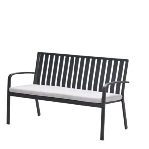 Bruno Parkbank - Aluminium - carbon black - valley sand