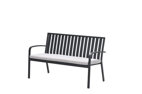 Bruno Parkbank - Aluminium - carbon black - valley sand