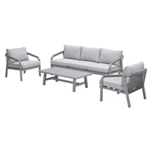 Monti Loungeset - 4-teilig - taupe - rope grey sand - valley sand