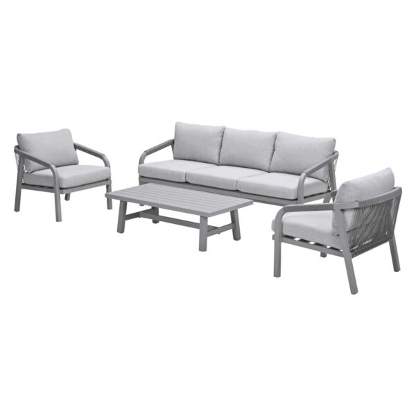 Monti Loungeset - 4-teilig - taupe - rope grey sand - valley sand