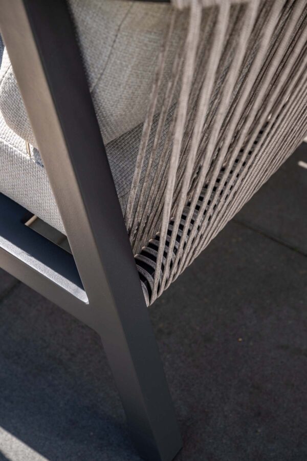 Monti loungeset - 4-delig - carbon black -  rope taupe - valley sand - Afbeelding 2