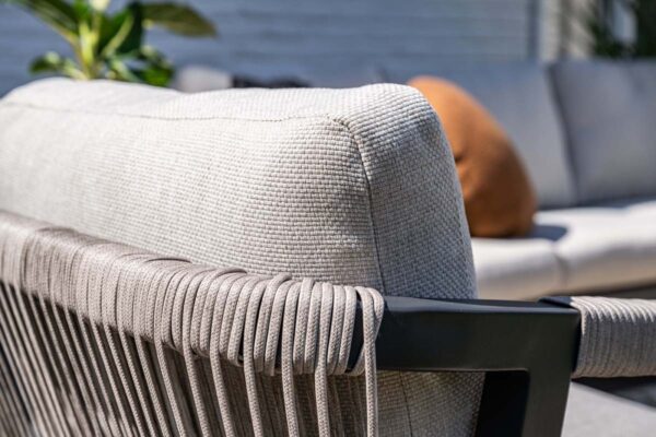 Monti loungeset - 4-delig - carbon black -  rope taupe - valley sand - Afbeelding 2