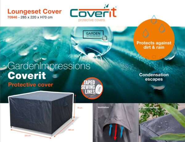 Coverit loungeset beschermhoes - 285x220xH70 cm Coverit loungeset beschermhoes - 285x220xH70 cm - Afbeelding 2