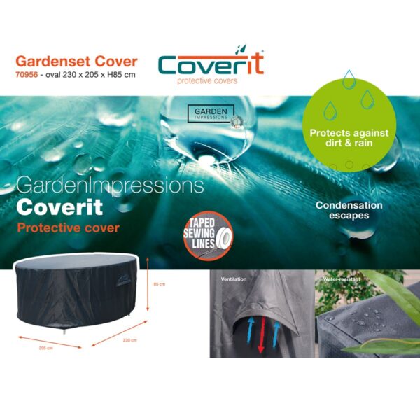 Coverit tuinsethoes - ovaal - 230x205xH85 cm - Afbeelding 2