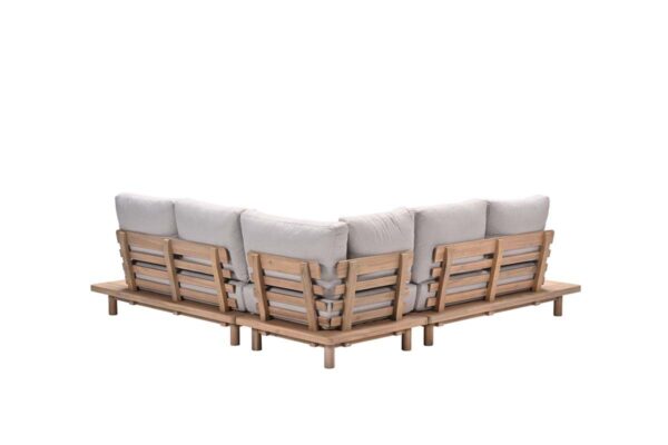 Ponti lounge hoekset - 4-delig - acaciahout met white wash - grey sand - Afbeelding 2