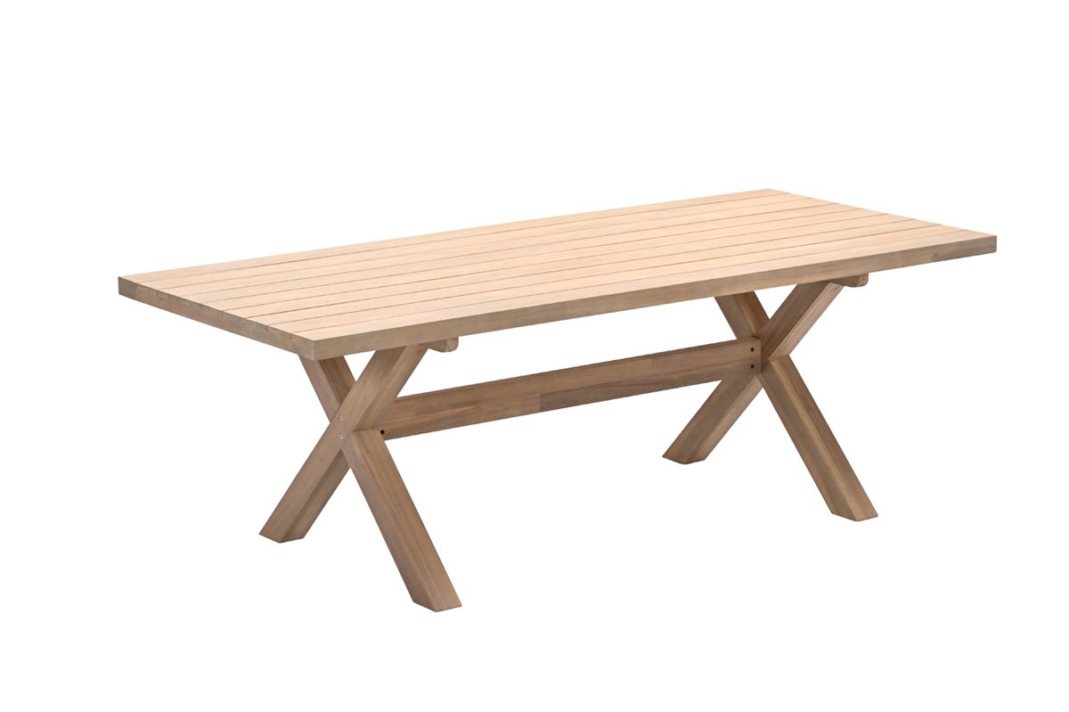 Urania tafel - 220x100 cm - acaciahout met white wash Urania tafel - 220x100 cm - acaciahout met white wash