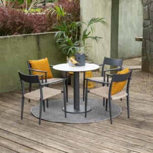 Garden Impressions Parijs Dining Stuhl - carbon black - natural - desert sand